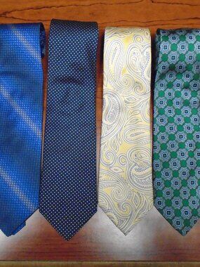 Cm Gold Series /Hathaway/L'Homme/ ISA Designer Ties Lot of 4